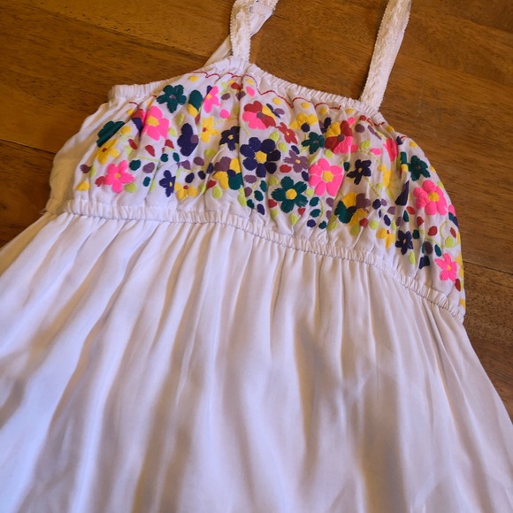 D-Signed sundress with flowers and lace Sz Large - Picture 3 of 10